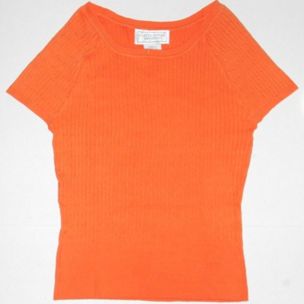 Vintage Short Sleeves Soft Cable Sweater